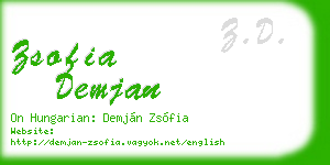 zsofia demjan business card