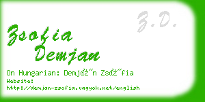 zsofia demjan business card